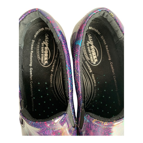 Easy Works By Easy Street Purple Clogs Sz 8W - Picture 5 of 7